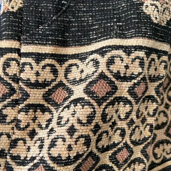 Free People Sleeveless black beige pleated bottom Tapestry dress with pockets 12 - Picture 5 of 8